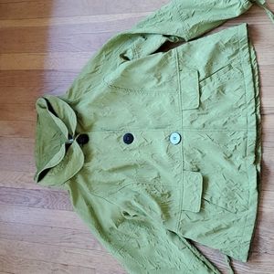 Dorman lime jacket with drawstring, wired collar L